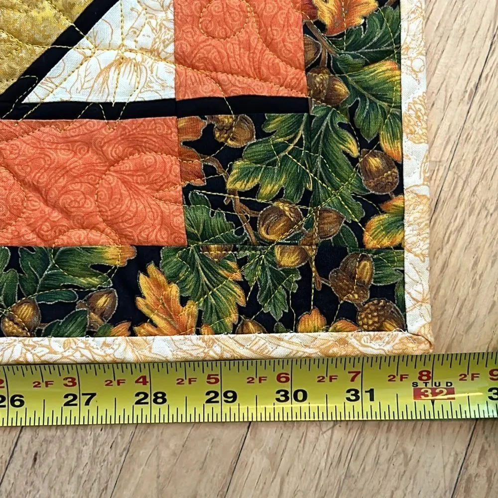 Handmade Reversible Quilted Wall Hanging, Table‎ Runner, Fall, Thanksgiving